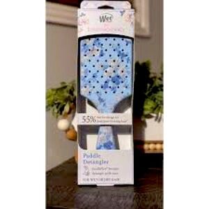 Wet Brush Paddle Detangler - Blue Floral